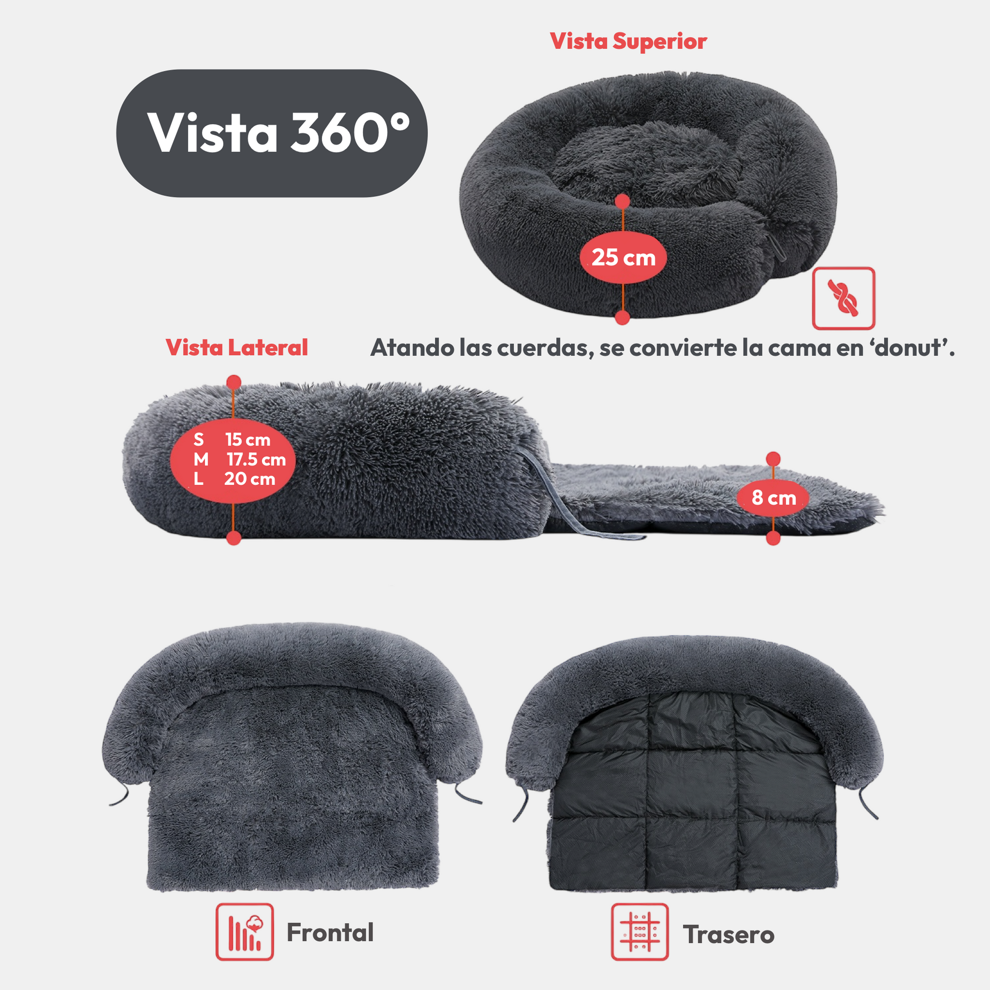 SnooCam - Cama multifunción para perros